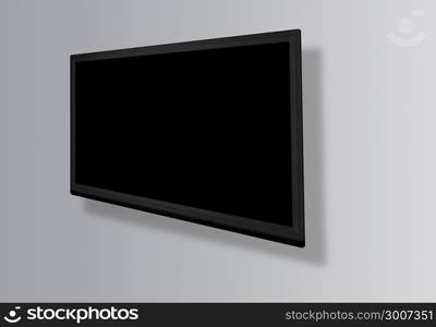 Led or Lcd tv screen hanging on the wall background