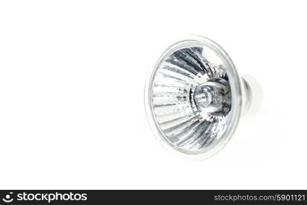LED spot bulb en metal silver look isolated on white