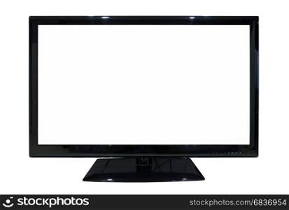 LED TV with blank screen isolated on white background (with clipping path)