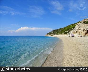 lefkada island greece milos beach sea landscape
