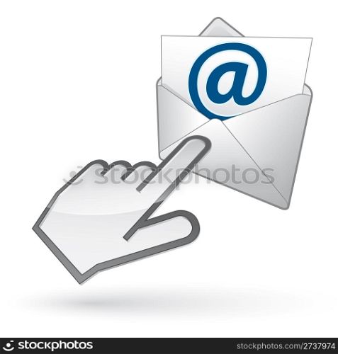 Left-handed cursor on e-mail