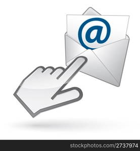 Left-handed cursor on e-mail