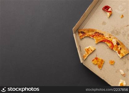 leftover pizza food copy space