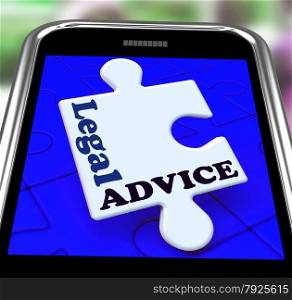 . Legal Advice Smartphone Meaning Lawyer Assistance Online