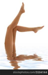 legs of water aerobics girl