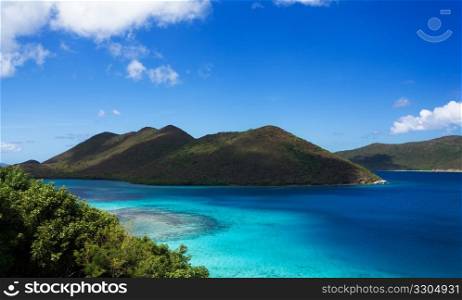 Leinster Bay on the Caribbean island of St John in the US Virgin Islands