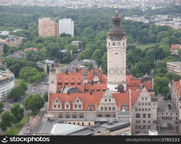 Leipzig aerial view. Aerial view of the city of Leipzig in Germany