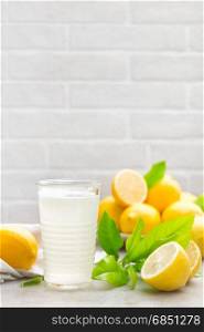 Lemon cocktail with juice