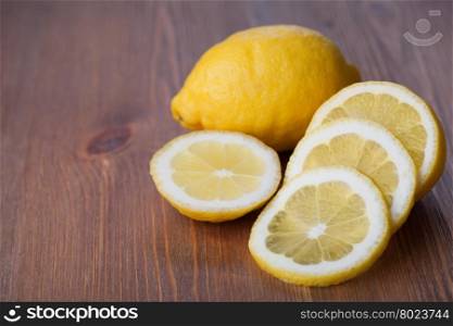 lemon fruit. lemon fruit on a wooden background
