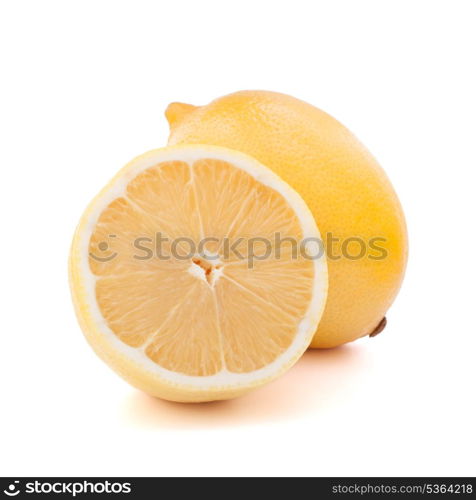 Lemon or citron citrus fruit isolated on white background cutout