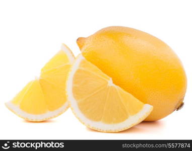 Lemon or citron citrus fruit isolated on white background cutout