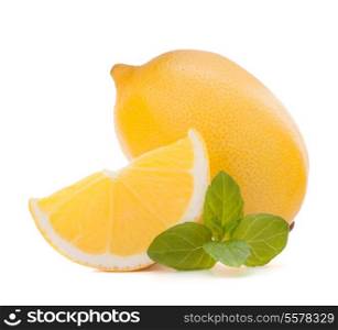 Lemon or citron citrus fruit isolated on white background cutout