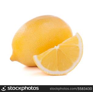 Lemon or citron citrus fruit isolated on white background cutout