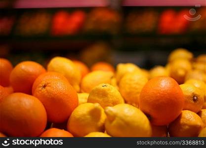lemon orange in shop