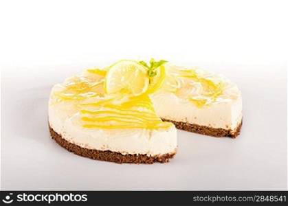 Lemon pie cheesecake dessert delicious creamy sweet pastry