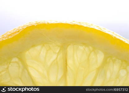 Lemon Slice Close up macro studio shot