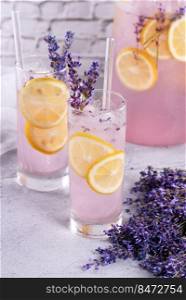 Lemonade with soft gentle notes of lavender, very light, incredibly refreshing summer cocktail.