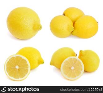 Lemons isolated on white background. Lemons
