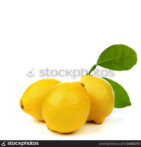 lemons pile isolated on white