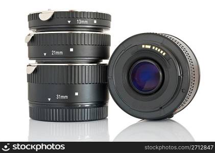 lens with extension tubes set
