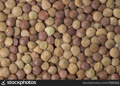 Lentils background. Lentils pattern. Natural organic lentils for healthy food.