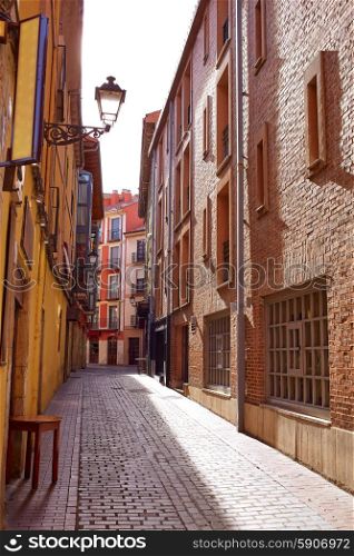Leon downtown street by the way of Saint James at Castilla Spain