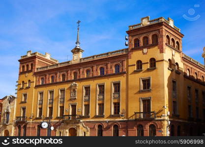 Leon Obispado facade in Plaza Regla square beside Cathedral at Castilla Spain