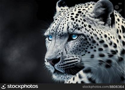 Leopard animal cinematic face,digital art