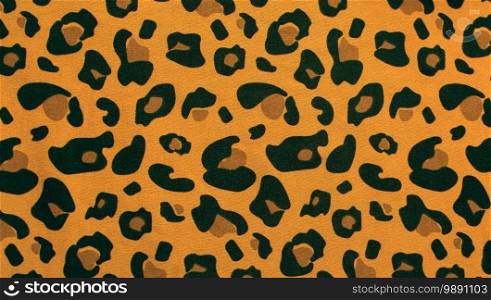 Leopard skin fur seamless pattern. Wild animal repeating print design.