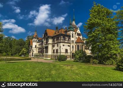 Lesna Castle is one of the youngest castles in the Czech Republic, built in the late 19th century
