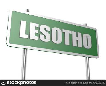 Lesotho concept image with hi-res rendered artwork that could be used for any graphic design.. Lesotho