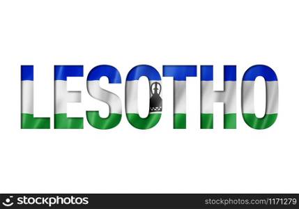 lesotho flag text font. nation symbol background. lesotho flag text font