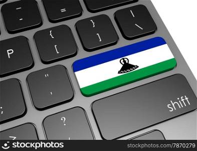 Lesotho keyboard image with hi-res rendered artwork that could be used for any graphic design.. Lesotho