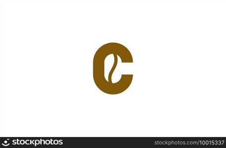 letter c coffee logo design illustration