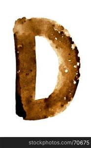 Letter D - alphabet in coffee