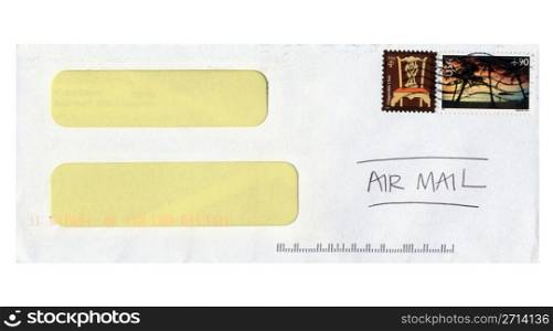 Letter. Letter or small packet envelope isolated over white