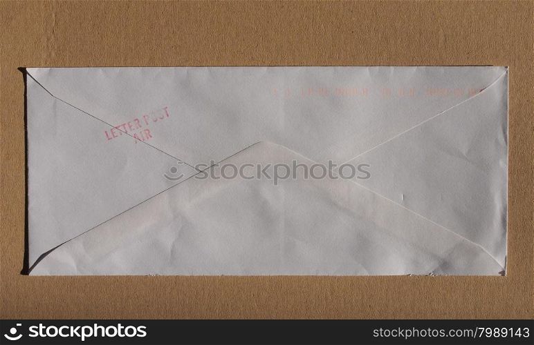 Letter post air. Letter post air stamp on a letter envelope