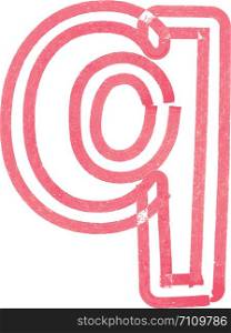 letter q lowercase vector illustration