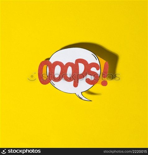 lettering oops comic text sound effects speech bubble yellow background