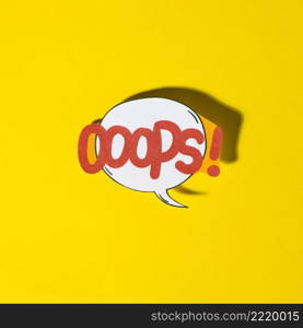 lettering oops comic text sound effects speech bubble yellow background