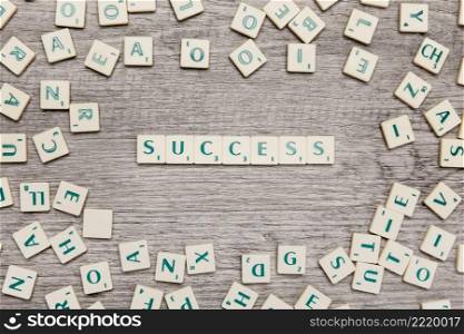 letters forming success