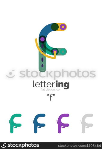 Letters logo icon. Letter logo business linear icon on white background. Alphabet initial letters company name concept. Flat thin line segments connected to each other. Flat cartoon industrial wire or tube design of ABC typeface