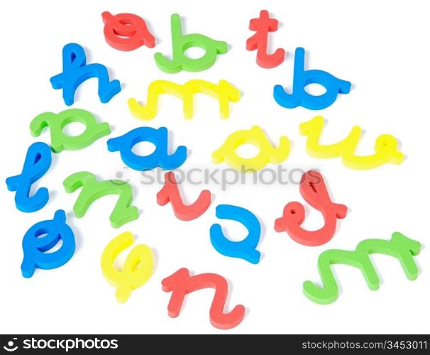 letters of colors of the alphabet (game of children)