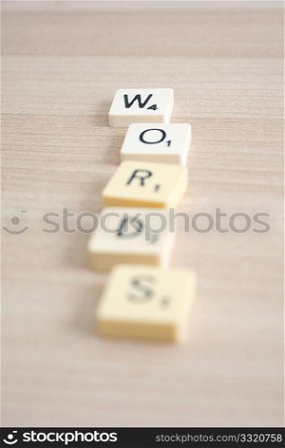 Letters spelling the word Words