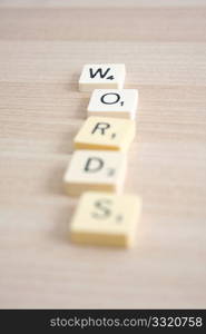 Letters spelling the word Words