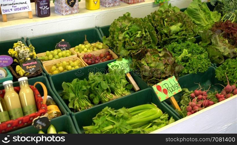 Lettuce greens at a farmers market