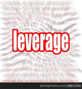 Leverage word cloud image with hi-res rendered artwork that could be used for any graphic design.. Leverage word cloud