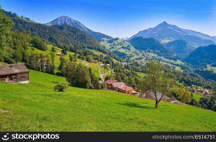 Leysin in Alps at Ormont Dessus in Switzerland Swiss. Leysin in Alps at Ormont Dessus in Switzerland