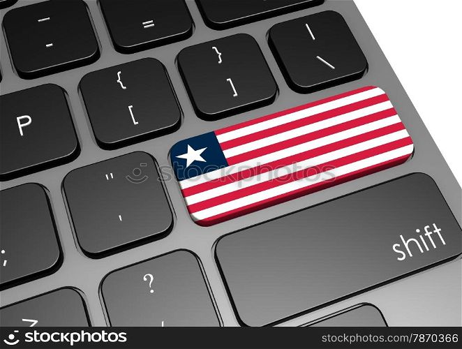 Liberia keyboard image with hi-res rendered artwork that could be used for any graphic design.. Liberia