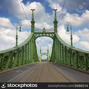 Liberty Bridge in Budapest, Hungary